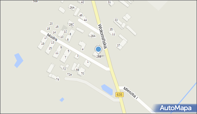 Radzymin, Wołomińska, 28B, mapa Radzymin