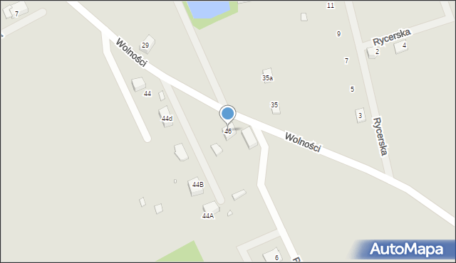 Recz, Wolności, 46, mapa Recz