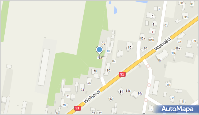 Rędziny, Wolności, 78a, mapa Rędziny