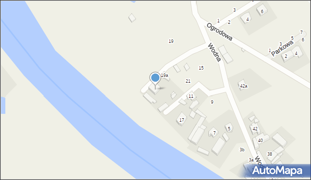 Rogalinek, Wodna, 19, mapa Rogalinek
