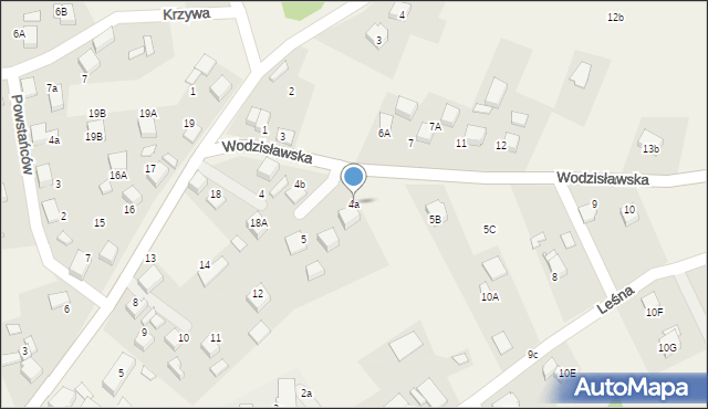 Rogów, Wodzisławska, 4a, mapa Rogów