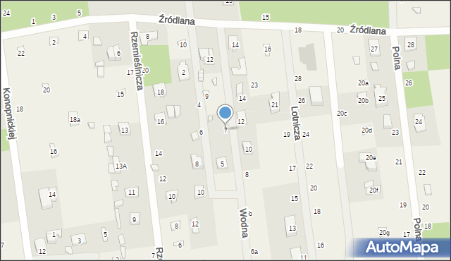 Rosanów, Wodna, 7, mapa Rosanów