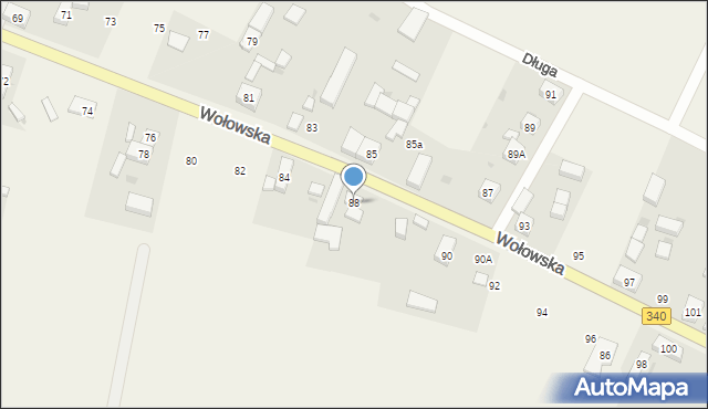 Rościsławice, Wołowska, 88, mapa Rościsławice