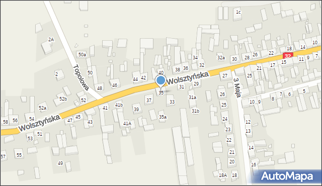 Rostarzewo, Wolsztyńska, 35, mapa Rostarzewo