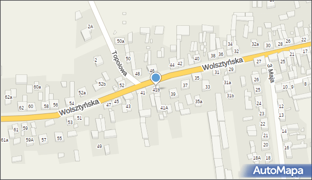 Rostarzewo, Wolsztyńska, 41b, mapa Rostarzewo