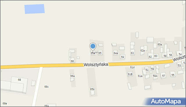 Rostarzewo, Wolsztyńska, 65a, mapa Rostarzewo