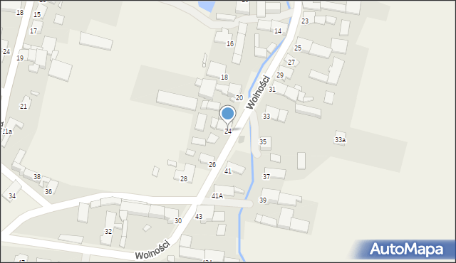 Rożniątów, Wolności, 24, mapa Rożniątów