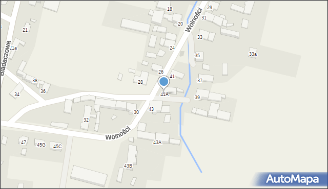 Rożniątów, Wolności, 41A, mapa Rożniątów