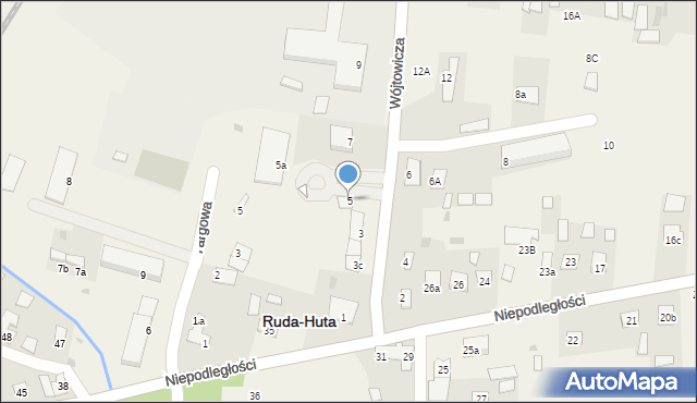 Ruda-Huta, Wójtowicza Stanisława, 5, mapa Ruda-Huta