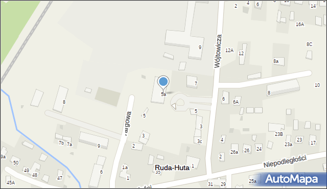 Ruda-Huta, Wójtowicza Stanisława, 5a, mapa Ruda-Huta