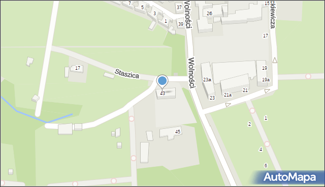 Ruda Śląska, Wolności, 43, mapa Rudy Śląskiej