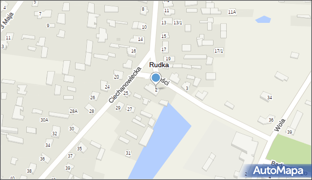 Rudka, Wolności, 2, mapa Rudka