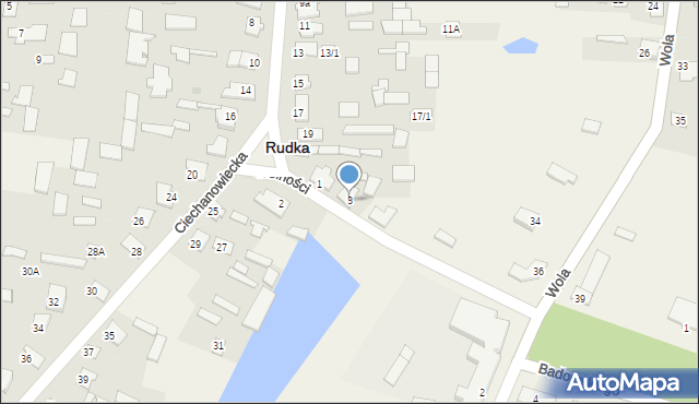 Rudka, Wolności, 3, mapa Rudka