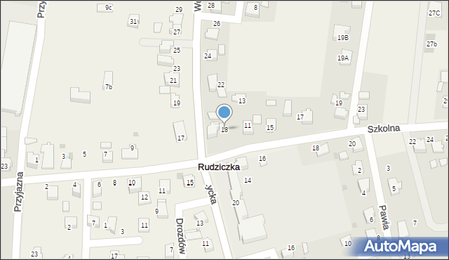 Rudziczka, Woszczycka, 18, mapa Rudziczka