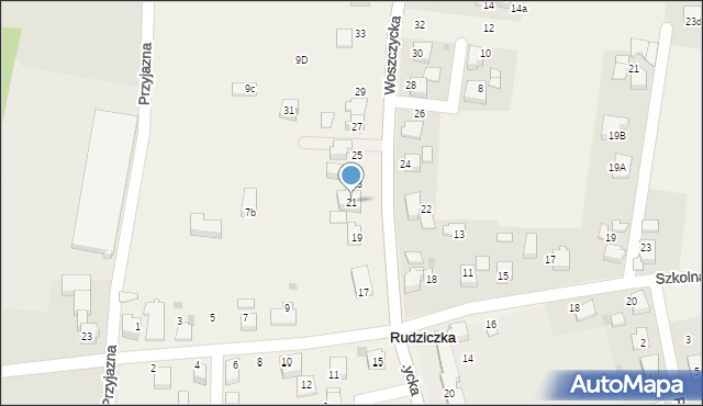 Rudziczka, Woszczycka, 21, mapa Rudziczka
