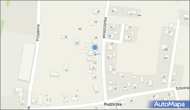 Rudziczka, Woszczycka, 25, mapa Rudziczka