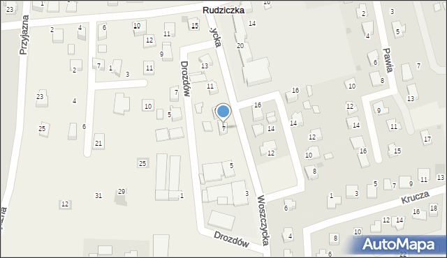 Rudziczka, Woszczycka, 7, mapa Rudziczka