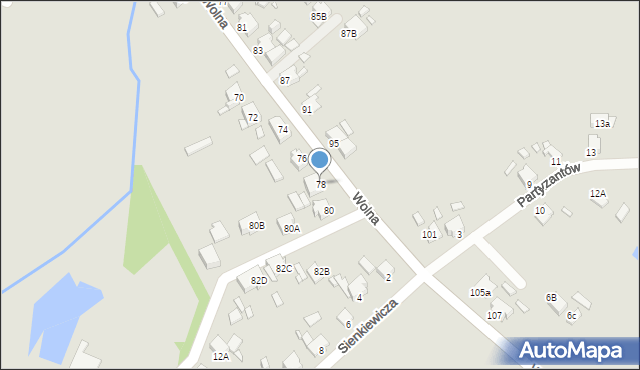 Rybnik, Wolna, 78, mapa Rybnika