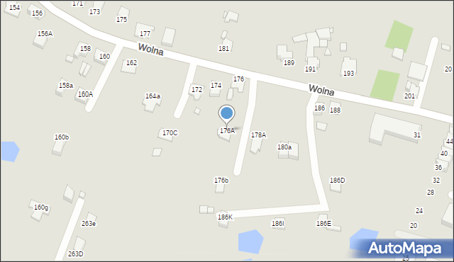 Rybnik, Wolna, 176A, mapa Rybnika