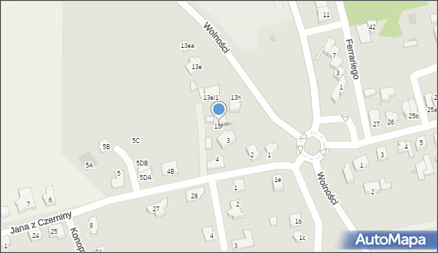 Rydzyna, Wolności, 13f, mapa Rydzyna