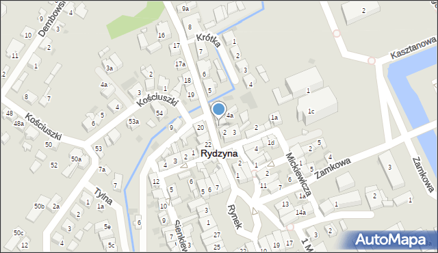 Rydzyna, Wolności, 3, mapa Rydzyna