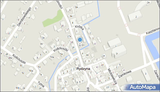 Rydzyna, Wolności, 5, mapa Rydzyna