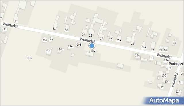 Sączów, Wolności, 29D, mapa Sączów