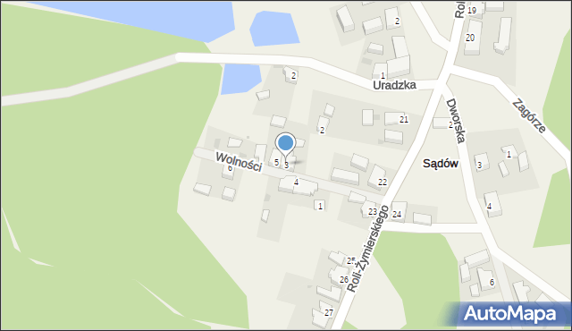 Sądów, Wolności, 3, mapa Sądów