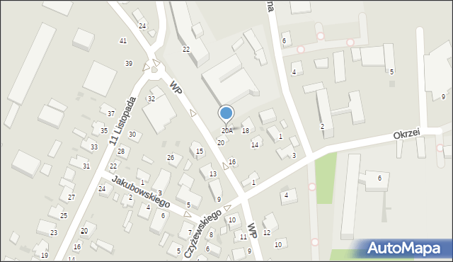 Sandomierz, Wojska Polskiego, 20A, mapa Sandomierza