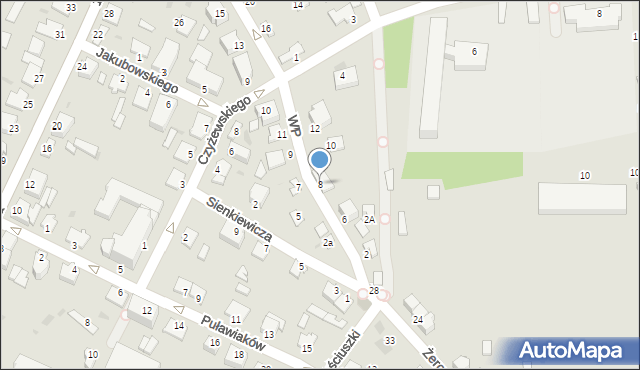 Sandomierz, Wojska Polskiego, 8, mapa Sandomierza