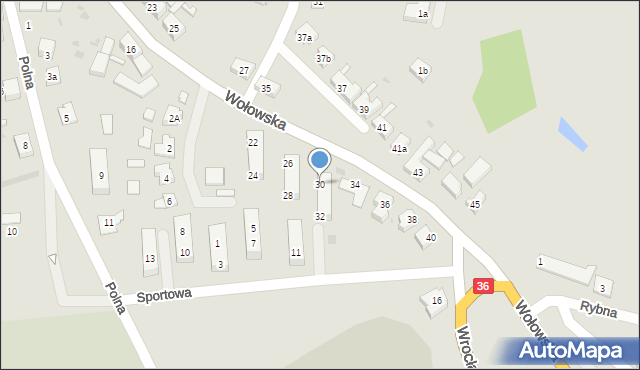 Ścinawa, Wołowska, 30, mapa Ścinawa