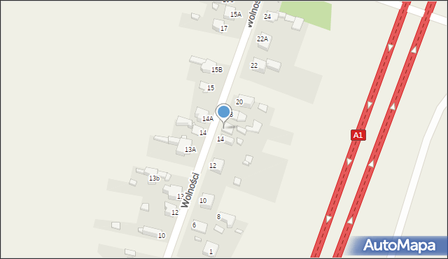 Siemonia, Wolności, 16, mapa Siemonia