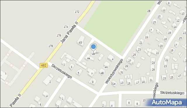 Sieradz, Wołodyjowskiego Michała, 4d, mapa Sieradz