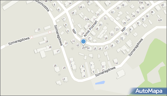 Sieraków, Wojska Polskiego, 13, mapa Sieraków