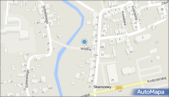 Skarszewy, Wodna, 4, mapa Skarszewy