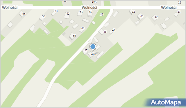 Słomiana, Wolności, 47A, mapa Słomiana