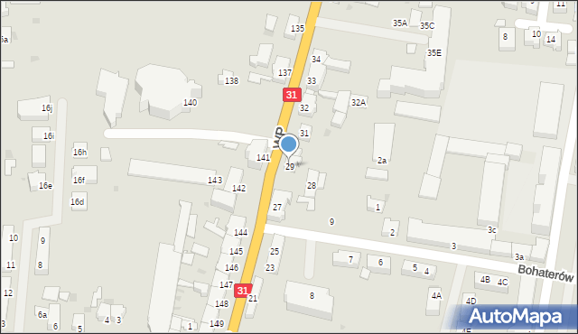 Słubice, Wojska Polskiego, 29, mapa Słubice