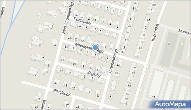 Słupca, Wołodyjowskiego Michała, 5, mapa Słupca