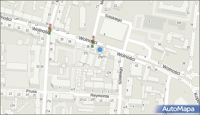 Słupsk, Wolności, 37A, mapa Słupska