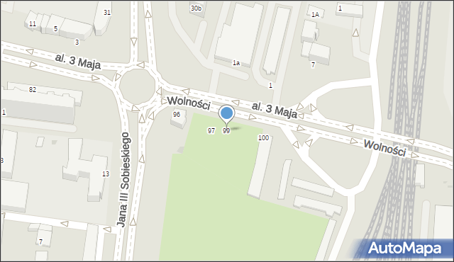 Słupsk, Wolności, 99, mapa Słupska