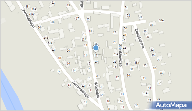 Sochocin, Wolności, 12, mapa Sochocin