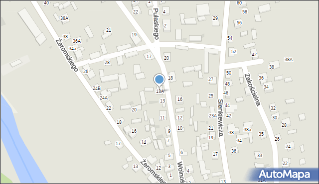 Sochocin, Wolności, 13A, mapa Sochocin