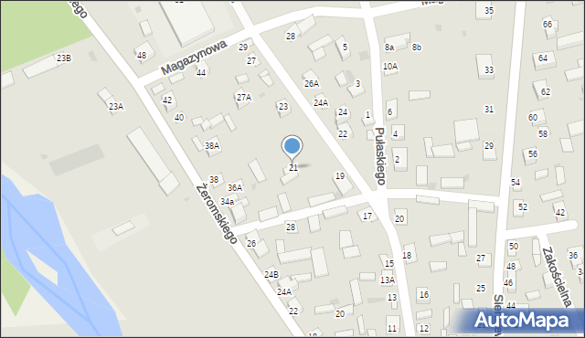 Sochocin, Wolności, 21, mapa Sochocin