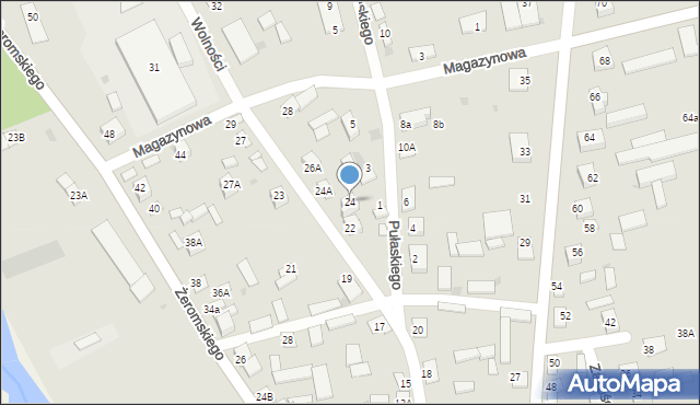 Sochocin, Wolności, 24, mapa Sochocin