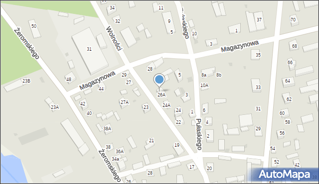 Sochocin, Wolności, 26B, mapa Sochocin