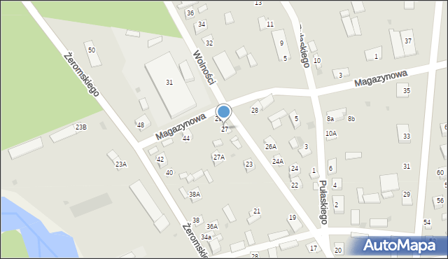 Sochocin, Wolności, 27, mapa Sochocin