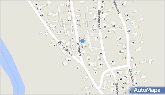 Sochocin, Wolności, 4, mapa Sochocin