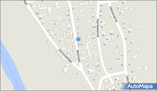 Sochocin, Wolności, 6, mapa Sochocin