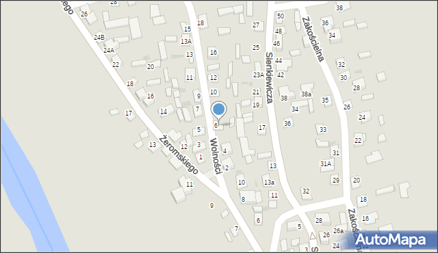 Sochocin, Wolności, 8, mapa Sochocin