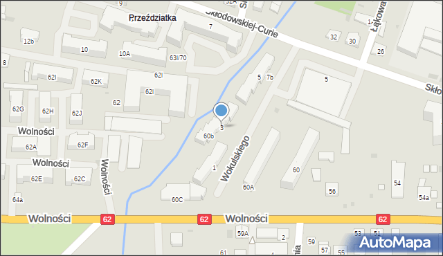 Sokołów Podlaski, Wokulskiego, 3, mapa Sokołów Podlaski